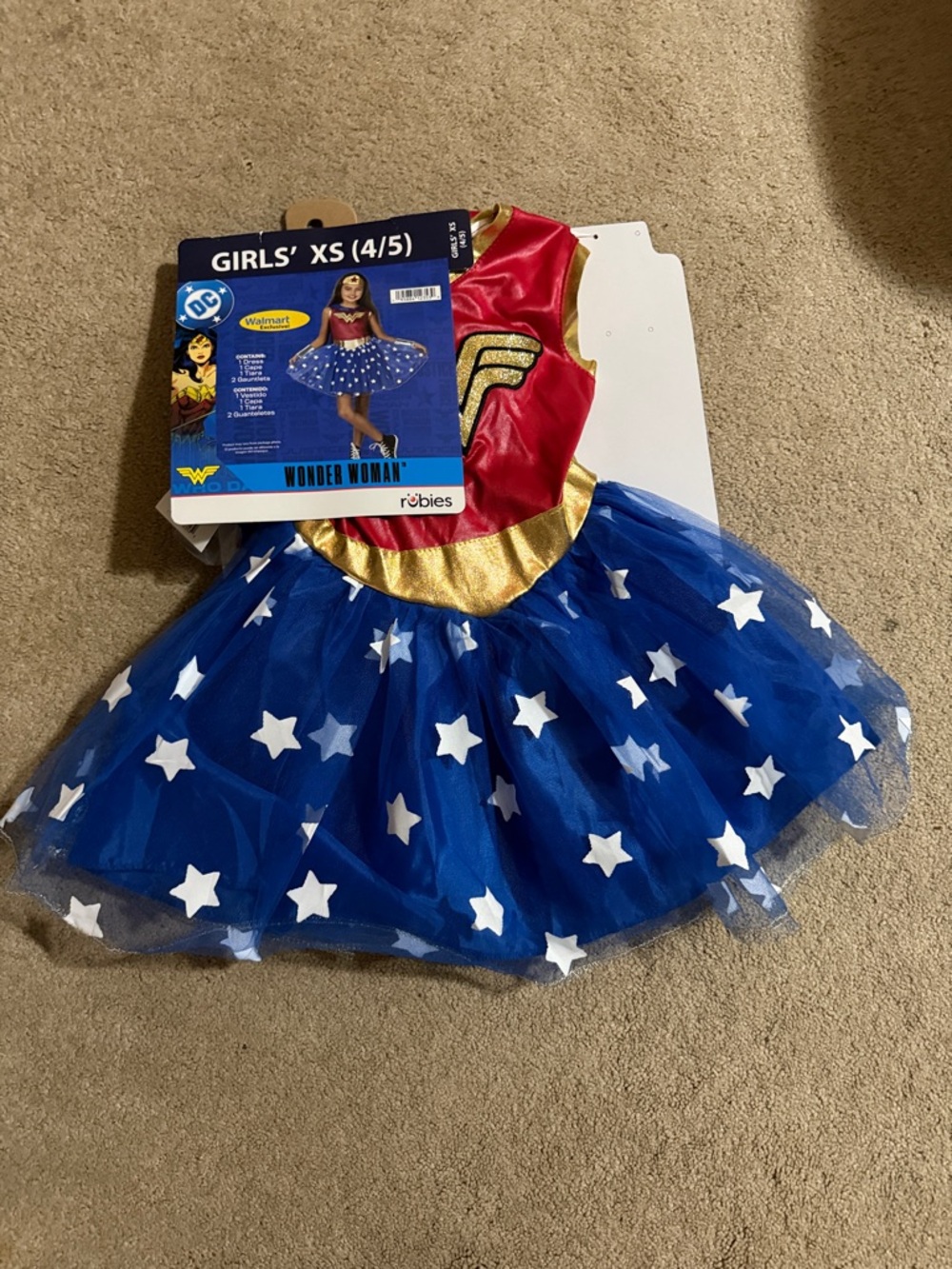Rubie's Wonder Woman Red, Blue & Gold Star Tutu Costume